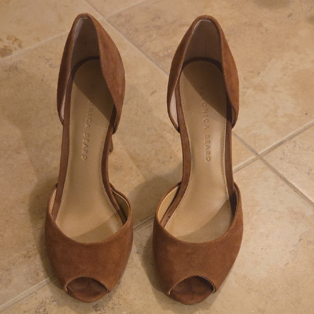 Women's Brown Peep Toe Heels